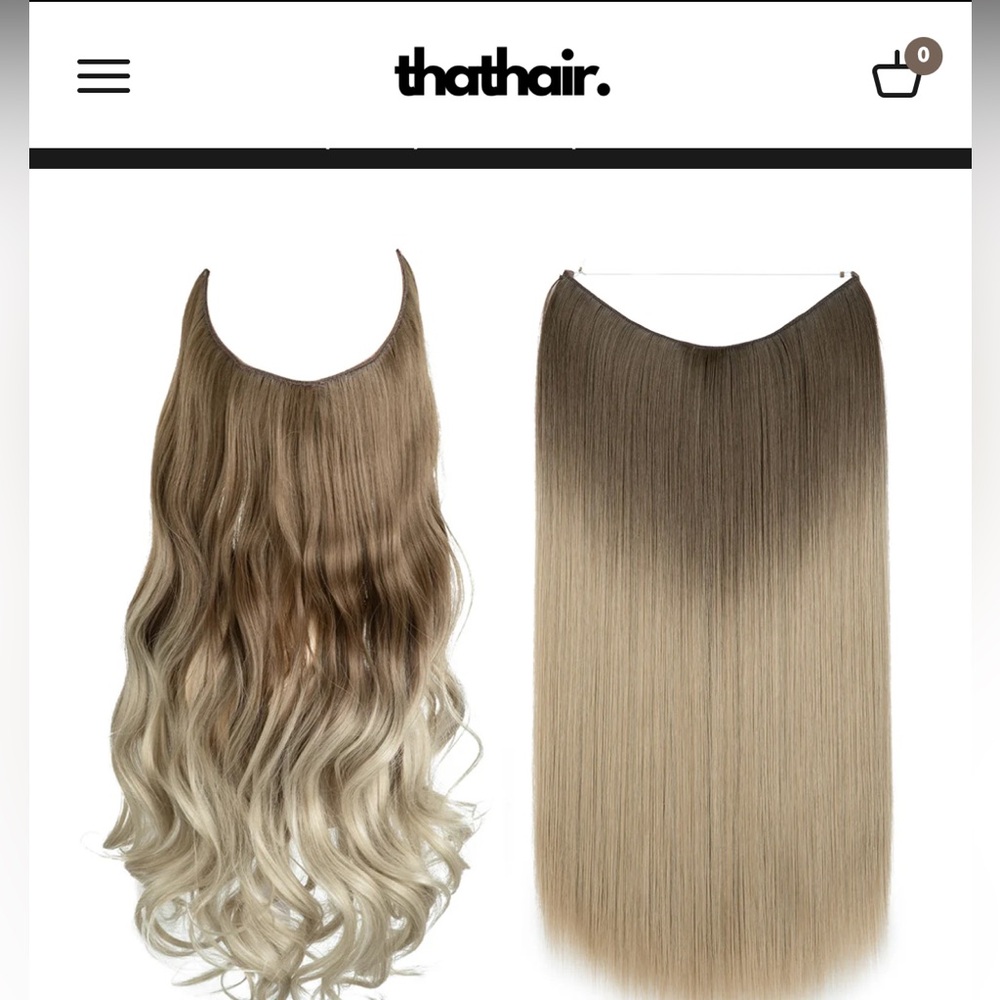 Ombre Brown to Blonde Clip-In Hair Extension - Brown/Blonde